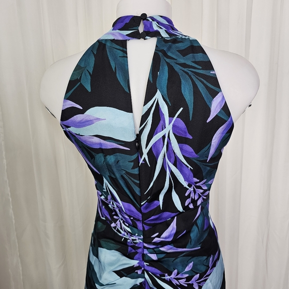 Kobi Halperin Ruth Botanical Print Front Twist Halter Dress Size 6 - Picture 11 of 14